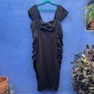 deadly dames by micheline pitt ruched side cocktail dress